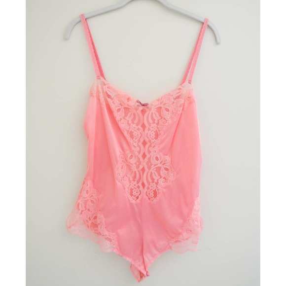 Vintage Nylon Pink Teddy Lingerie - Picture 1 of 8